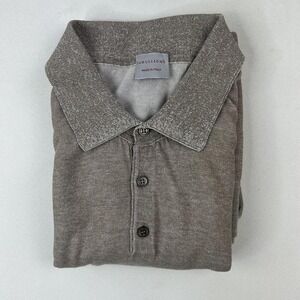 Samuelsohn Tan Cotton Short Sleeve Jumper Polo Shirt Mens Size XL